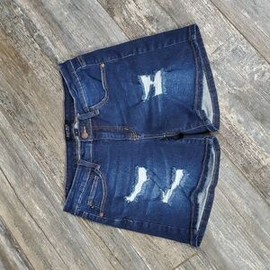Judy Blue Sz L Dark Wash Stretch Shorts 1225